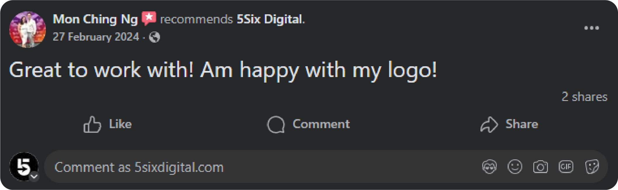 5sixDigital Customer feedback5