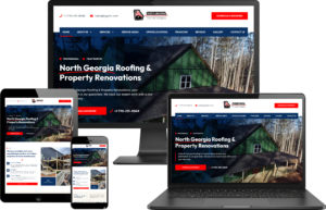 Professional roofing business website designed by 5sixDigital