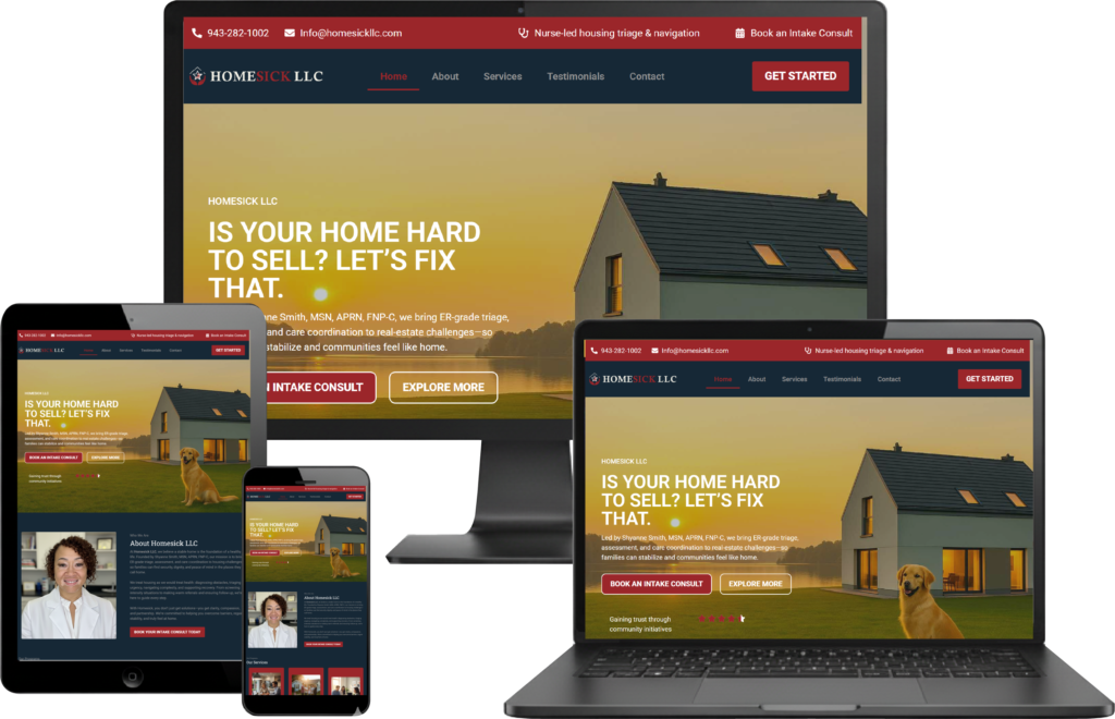 Professional business website Website designed by 5sixDigital